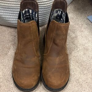 Rustic Brown Leather Waterproof Chelsea Boots